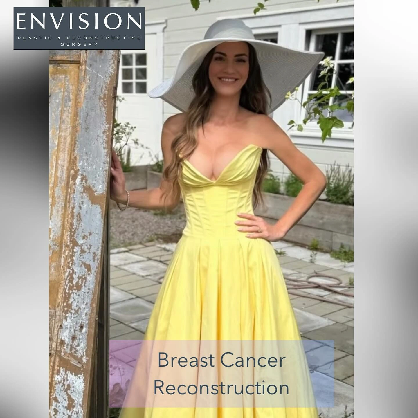 Patient-shared photograph after breast cancer reconstruction.