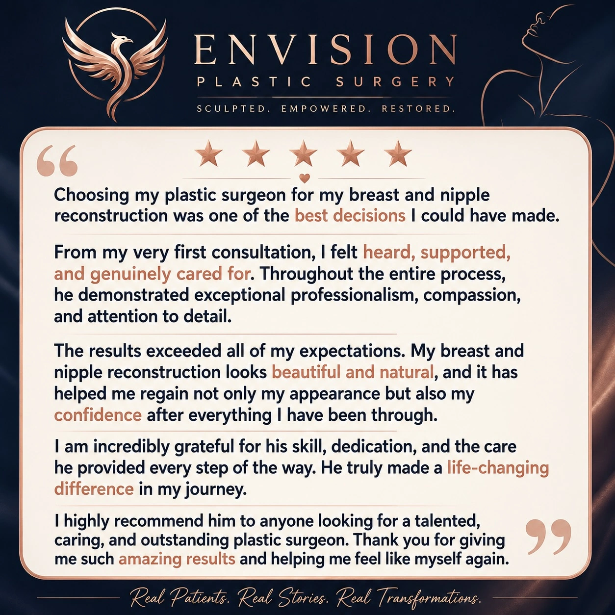 Original patient review graphic shared by Envision on July 28, 2026